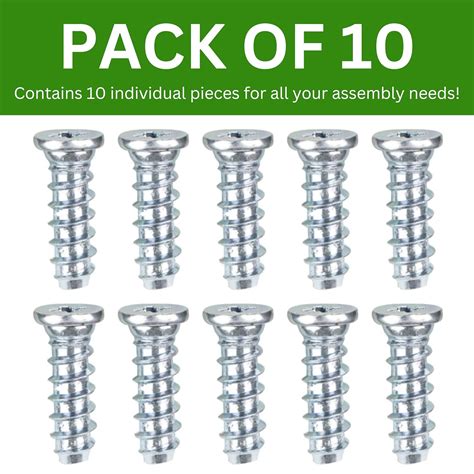 Spare Hardware Parts Pack of 10 Replacement Bed Frame Screws for IKEA ...
