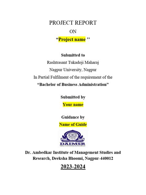 Image result for Project Plan Front Page Sample