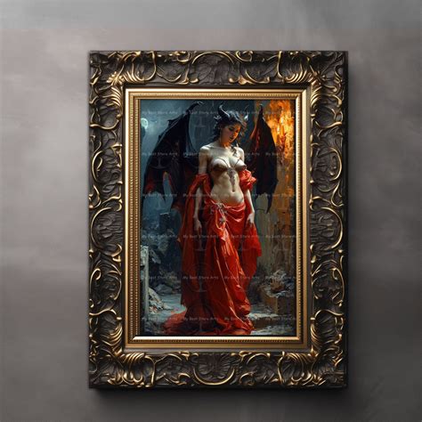 Succubus Lilith Art Print - Dark Academia Poster, Underworld Goddess ...