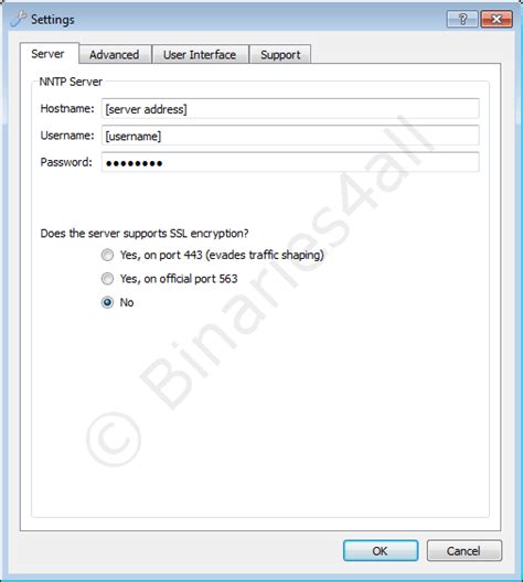 Binreader tutorial - Configuration | Binaries4all Usenet Tutorials