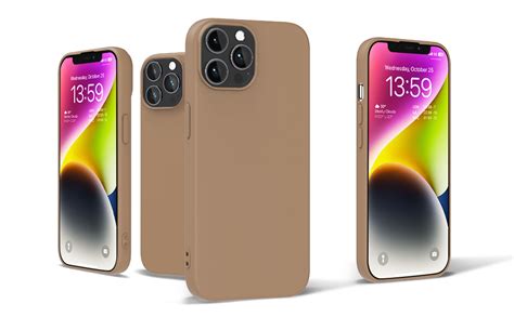 YATWIN Silicone Back Case for iPhone 13 Pro Max, Soft-Touch Phone Back ...