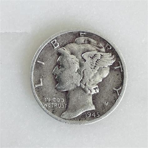 Ultra Rare 1945 Mercury Dime, 10 Cent, With Rare Doubling Error, Double ...