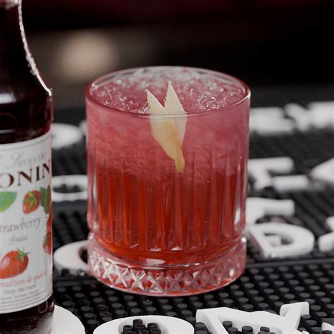 Refreshing Strawberry Cachaca Fizz Recipe by Monin India