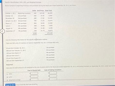 Specific Identification Vs FIFO 的图像结果