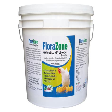 REFIT ANIMAL CARE Prebiotics and Probiotics Powder for Poultry, Chicken ...