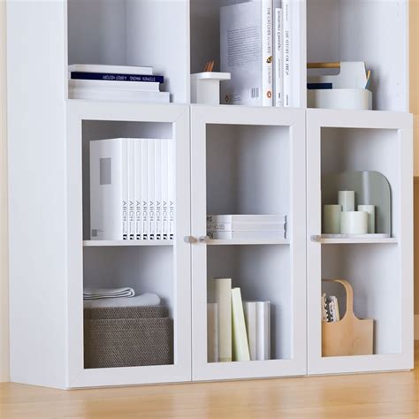 Buy Helios Soho 3-Glass Door Book Cabinet - White from Home Centre at ...