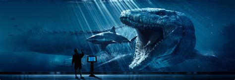Megalodon wallpaper, digital art, Jurassic World, shark, dinosaurs ...