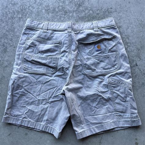 Carhartt Shorts Mens 36 Beige Relaxed Fit Rugged... - Depop