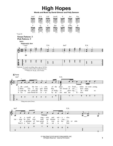 High Hopes by Pink Floyd - Easy Guitar Tab - Guitar Instructor