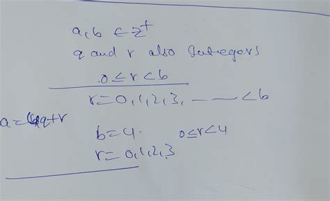If a = 4q +r then what are the condition for a and q ? What are the ...