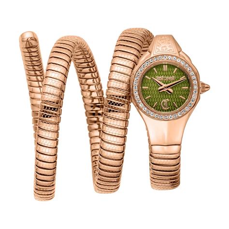 Just Cavalli Vita Green Dial Stainless Steel Analogue Women Watch JC1L ...