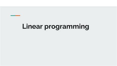 Linear Programming Lecture 的图像结果