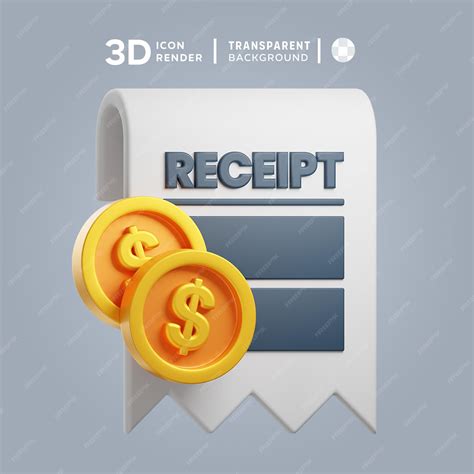 Premium PSD | Psd receipt 3d illustration