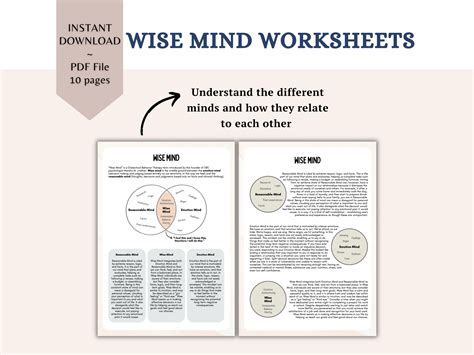 DBT Wise Mind Worksheets Dialectical Behavioral Therapy Wise Mind ...