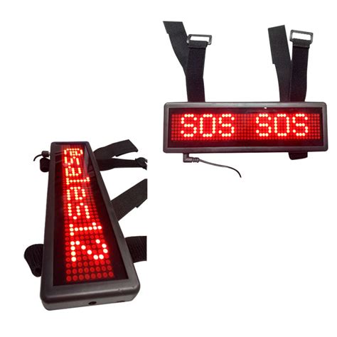 Leadleds Remote Led Car Sign Scrolling Multilingual Nylon Straps Led J