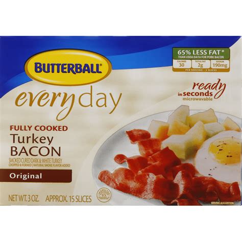 Butterball Turkey Bacon, Original (3 oz) Delivery or Pickup Near Me ...