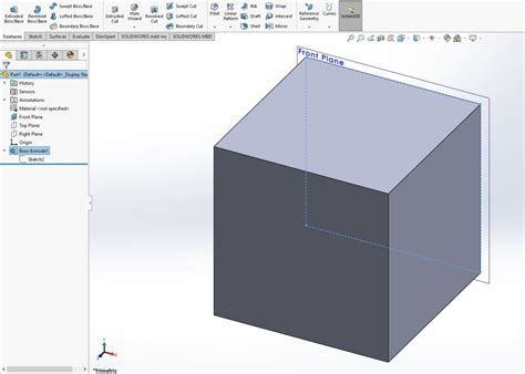 Image result for SolidWorks Part Drawings Cube Tutorial