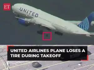 Viral video: United Airlines plane's tire falls off during takeoff ...
