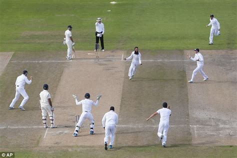 Mo' power to Aaron: Moeen Ali is bowled by a full and fast inswinging delivery at Old Trafford, 2014