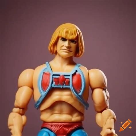 Vintage 80s action figure of a muscular man on Craiyon