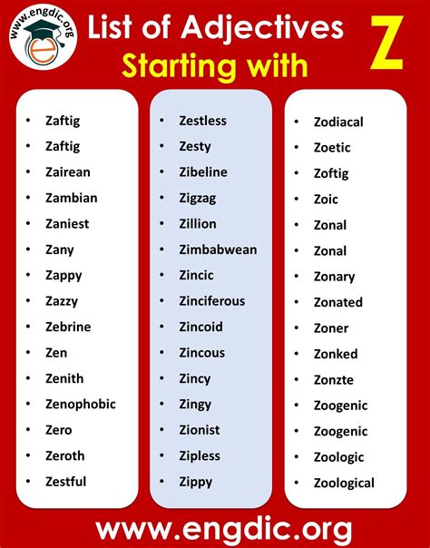 Adjectives that Start with Z to Describe a Person