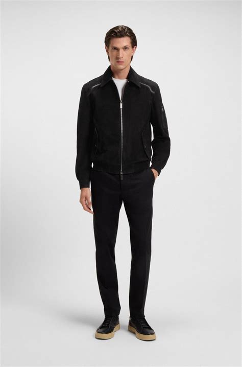 BOSS - BOSS x ASTON MARTIN leather jacket - Black