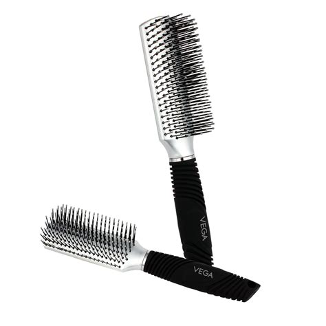 Buy Vega Hair Brush Set- Flat & Round (India's No.1* Hair Brush Brand ...