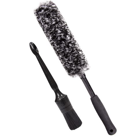bzczh Car Wheel Cleaning Brush, Metal Free Synthetic Wool Tire Rim ...
