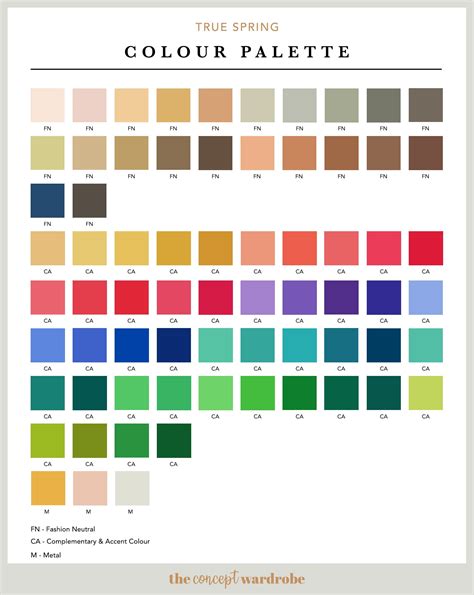 Warm true spring color palette and wardrobe guide – Artofit