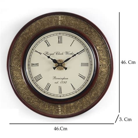 Buy VEDAS Idika Heritage Metal Wall Clock - 46 cm from Vedas at just ...