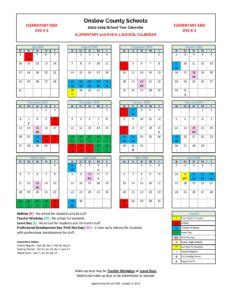 Onslow County Schools Calendar 2023-2024 Holidays
