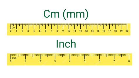 Set of ruler size indicators. measuring scale in centimeters ...