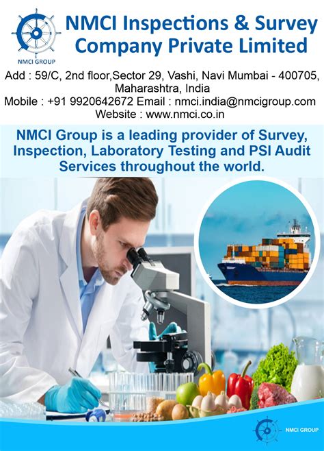 NMCI Inpections & Survey Company Private Limited » NMCI Group is Leading Provider of Survey ...