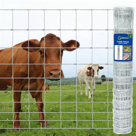 Amazon.com: Livestock Fence, 5ft x 164ft Galvanized Cattle Fence, Deer Fence,Heavy Zinc Coating ...