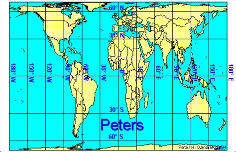 Peters Projection Map vs Mercator 的图像结果