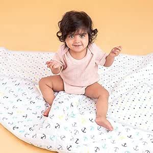 Buy Haus and Kinder Nautical 100% Cotton Muslin Reversible Baby Quilt ...
