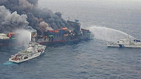 China thanks India for 'prompt' rescue after cargo ship fire