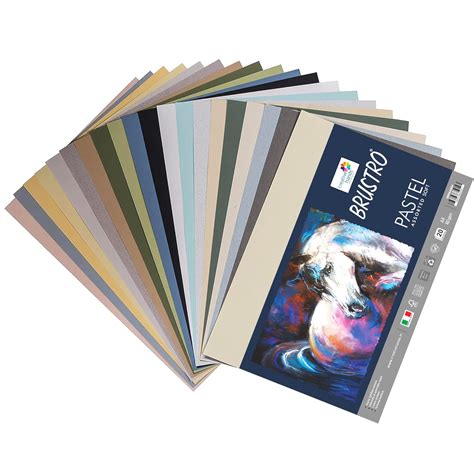 Brustro Artists Pastel Papers, 160 GSM, A4, Assorted Soft | Pack of 2 ...