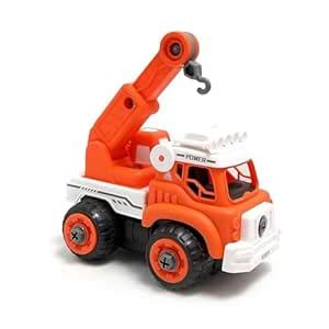 Take Apart Excavator Crane Truck Toy | DIY Construction Vehicle Toys ...