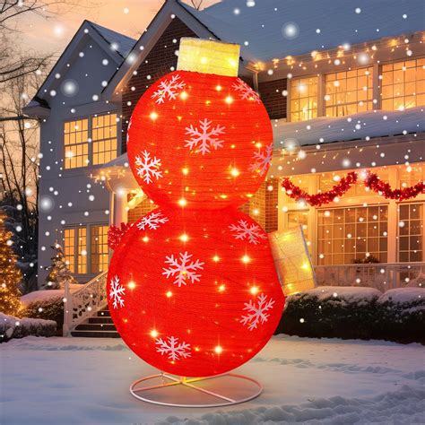 Outdoor Giant Led Christmas Ornament VEIKOUS 5 Ft. LED Ornament Stack