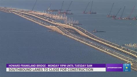 Howard Frankland Bridge southbound closing Monday night | wtsp.com