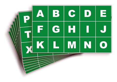decalbazaar Vinyl Square Letters A to Z Alphabet Arial Black Font ...