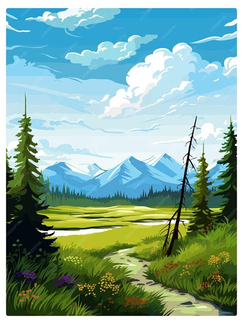 Premium Vector | Glennallen alaska vintage travel poster souvenir ...