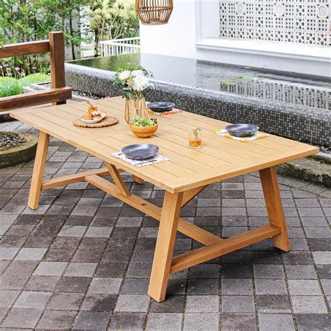 Outdoor Dining Table Wood Look