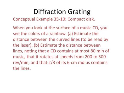 Image result for Diffraction Grating Example
