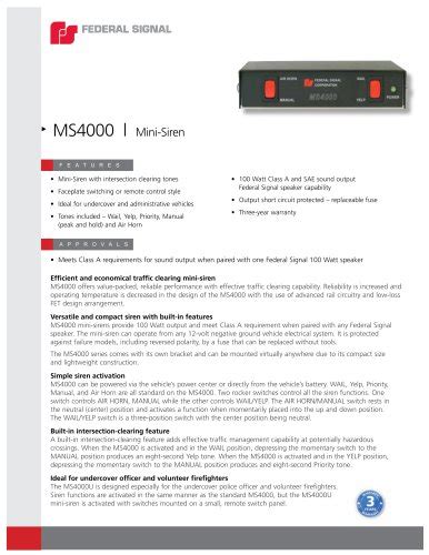 Modulator® Speaker Array MOD Series - FEDERAL SIGNAL - PDF Catalogs ...