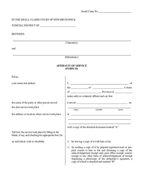 Image result for Process Server Affidavit of Service Form