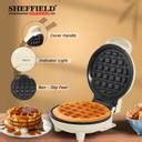 Sheffield Classic 550W Non-Stick Plate 3 in 1 Mini Round Waffle Maker ...