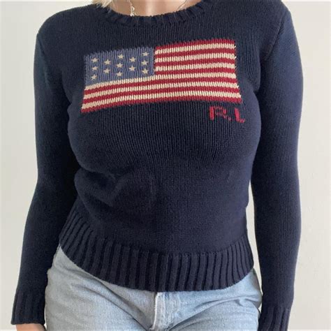 ICONIC Polo ralph lauren american flag sweater... - Depop