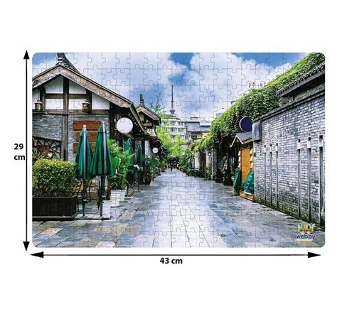 Webby Retro Houses 252 Pieces Wooden Puzzle for Kids 6Y+, Multicolour